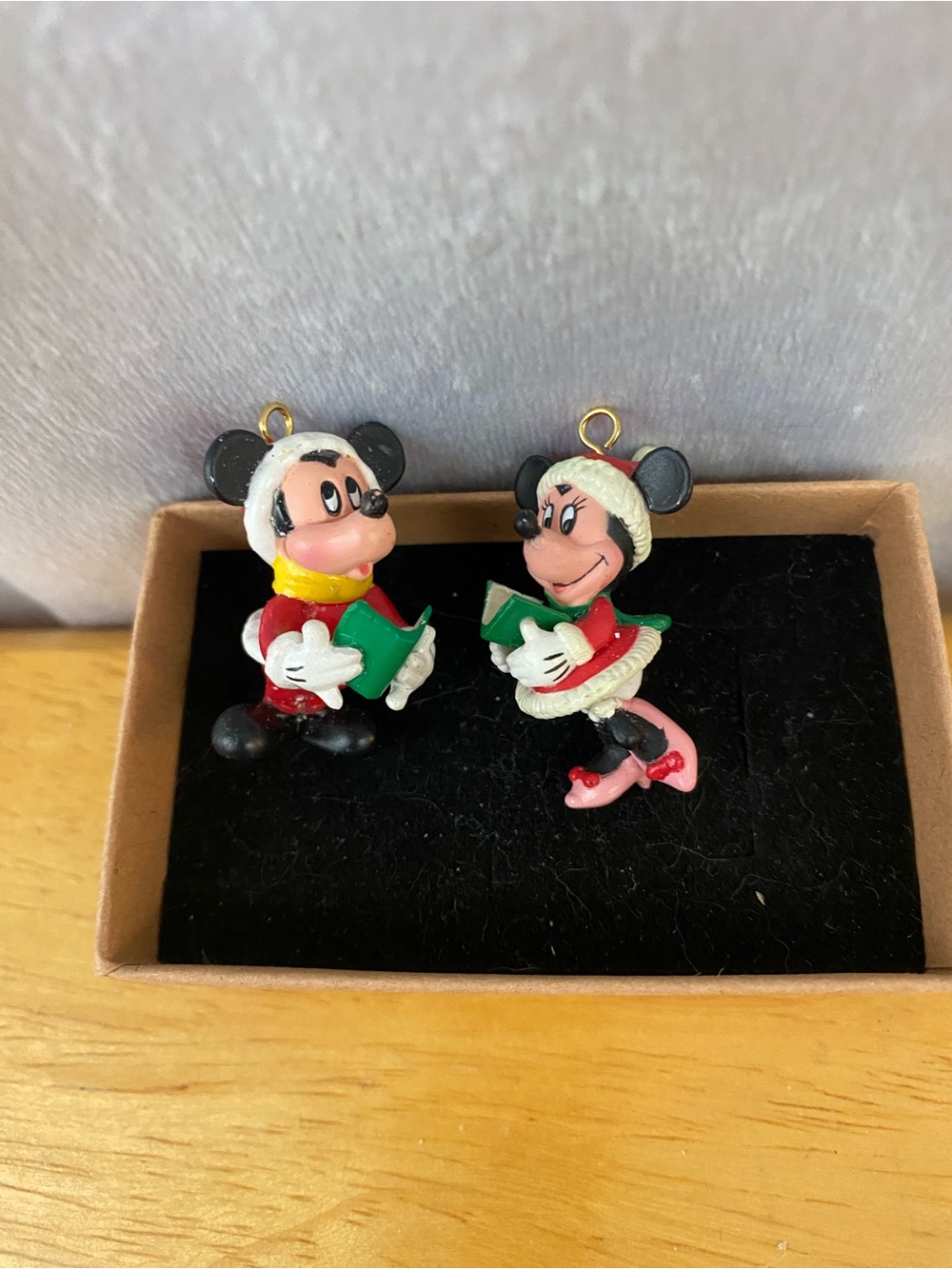 Vintage Christmas
Ornaments Miniature Disney Mickey Minnie Mouse Carolers